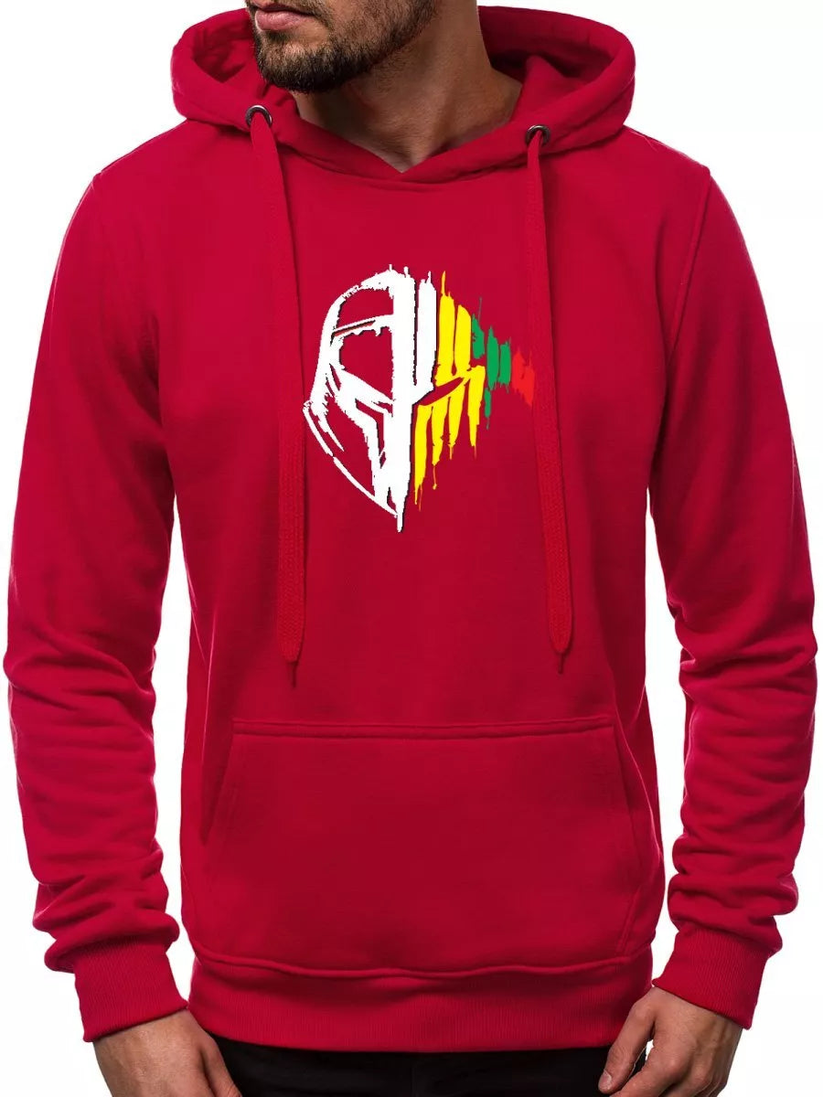 Men's burgundy hoodie Knight