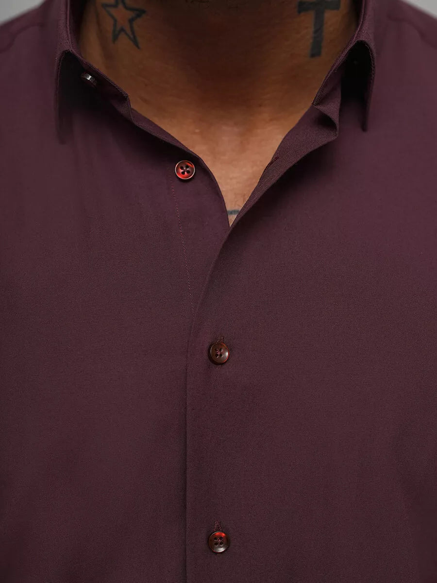 Men's burgundy shirt Garonne