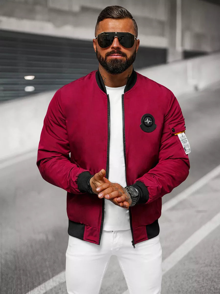 Men's burgundy spring jacket Marko