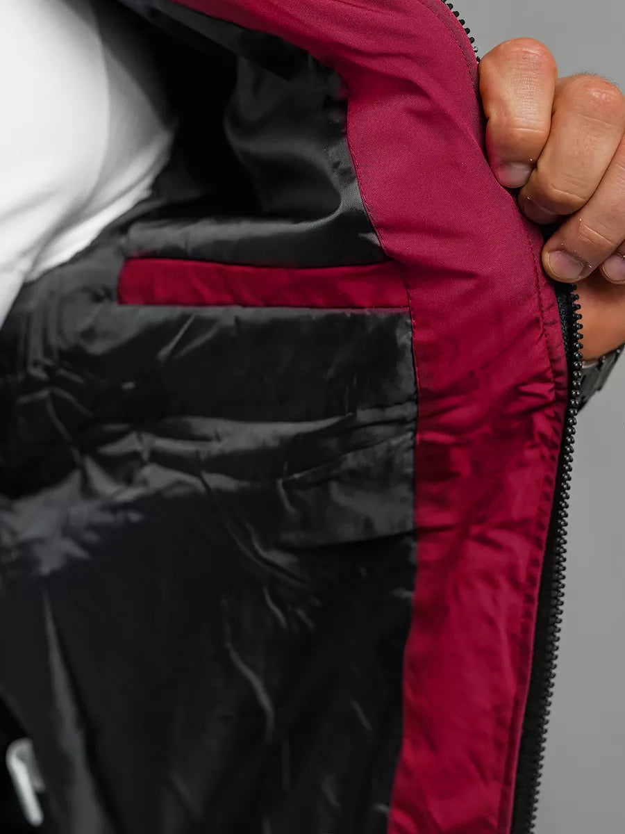 Men's burgundy spring jacket Marko