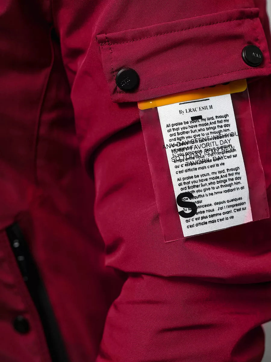 Men's burgundy spring jacket Marko