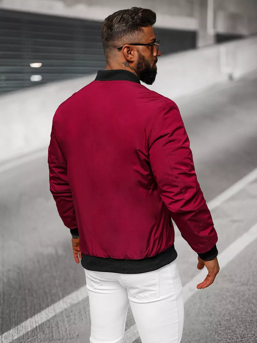 Men's burgundy spring jacket Marko