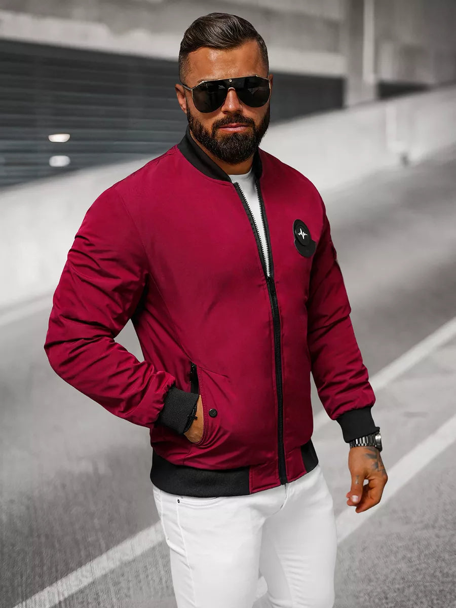Men's burgundy spring jacket Marko