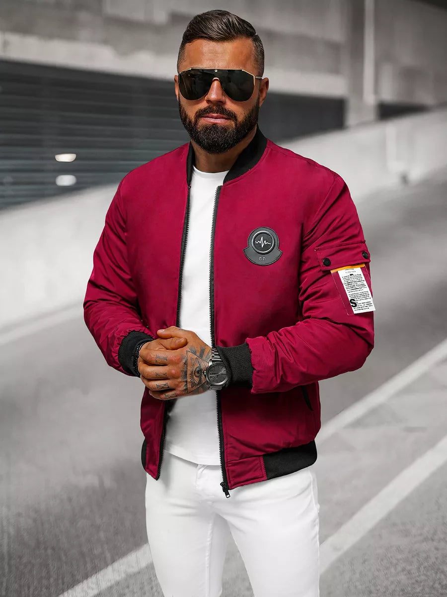 Men's burgundy spring jacket Marko
