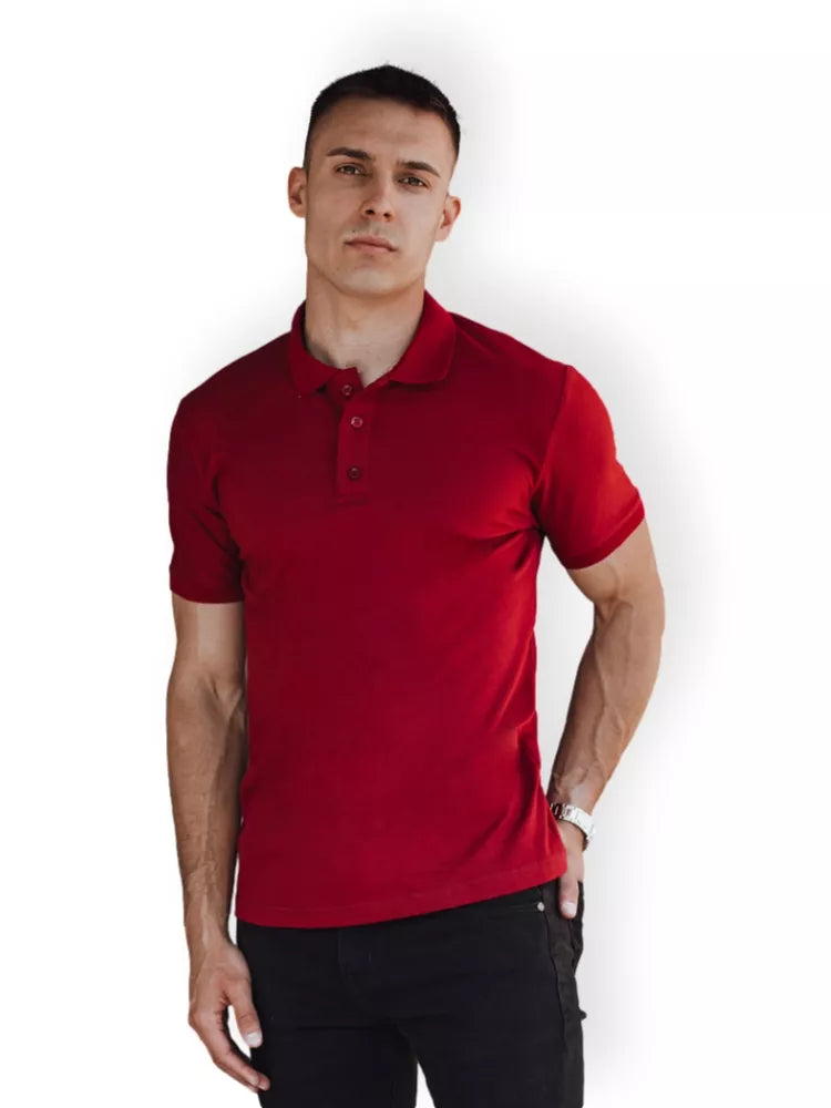 Men's burgundy polo shirt Metrol