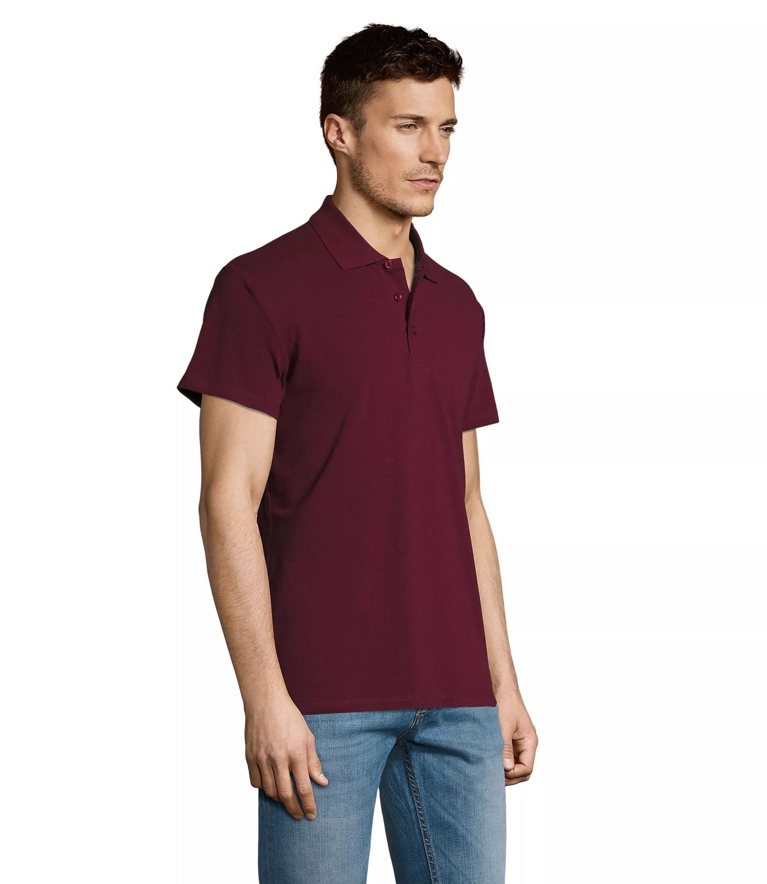 Men's burgundy polo shirt Summer
