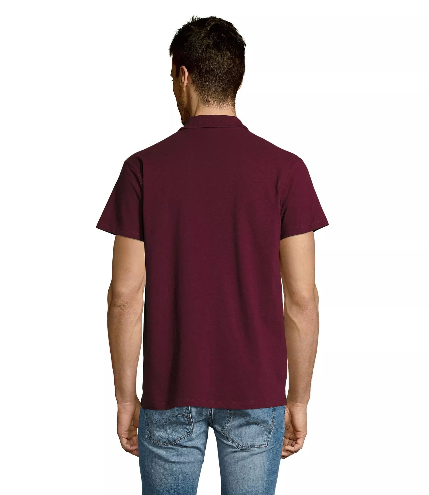 Men's burgundy polo shirt Summer