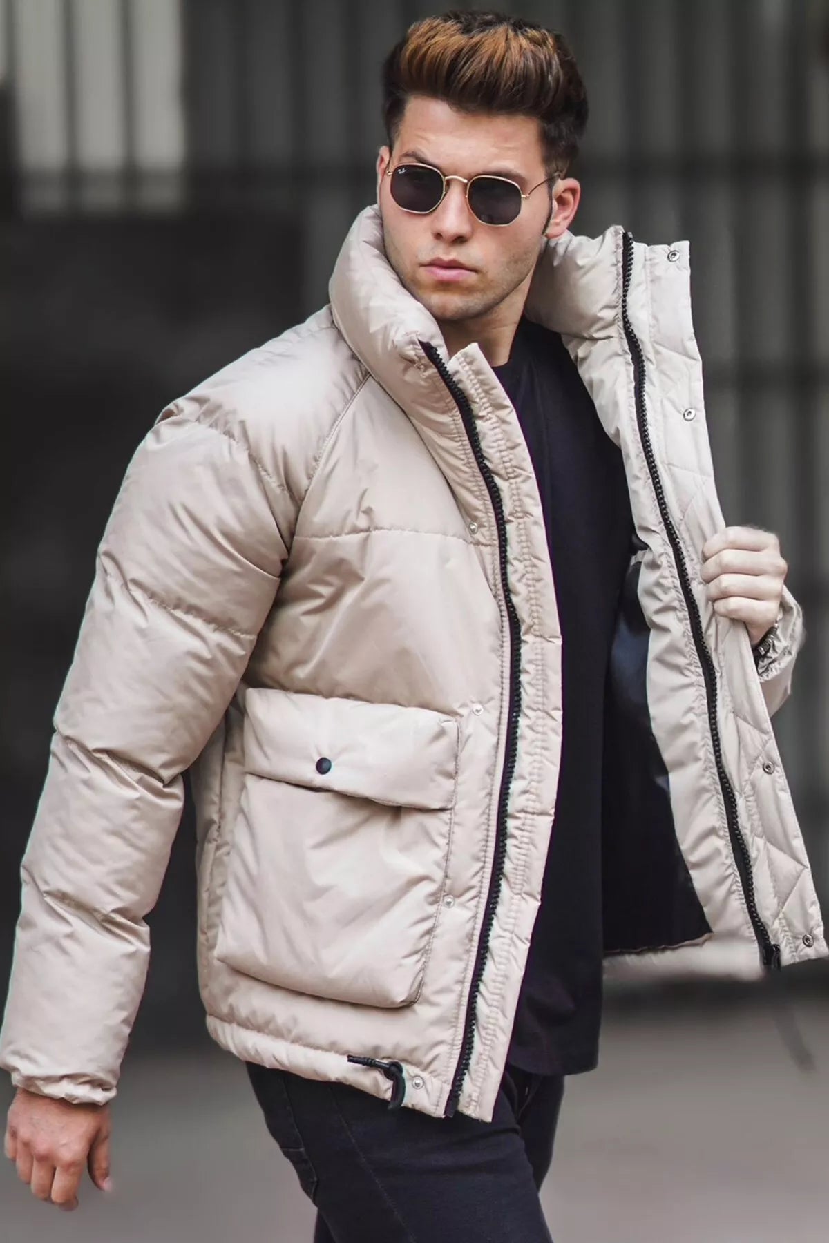 Men's brown jacket Otan