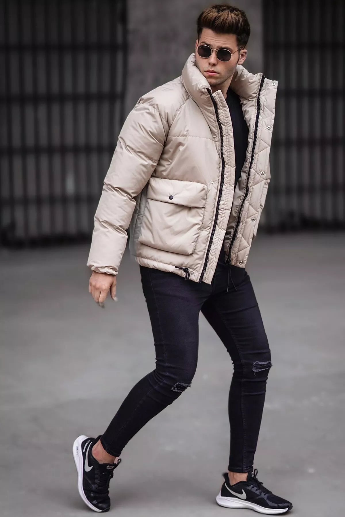 Men's brown jacket Otan