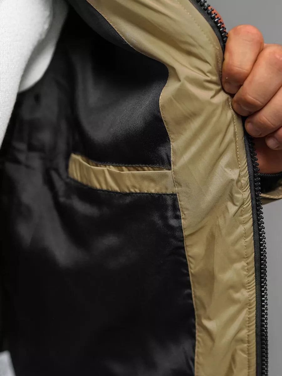 Men's brown quilted jacket Andre