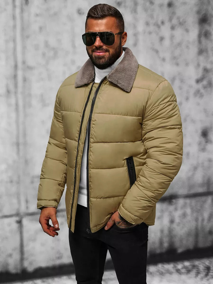 Men's brown quilted jacket Andre
