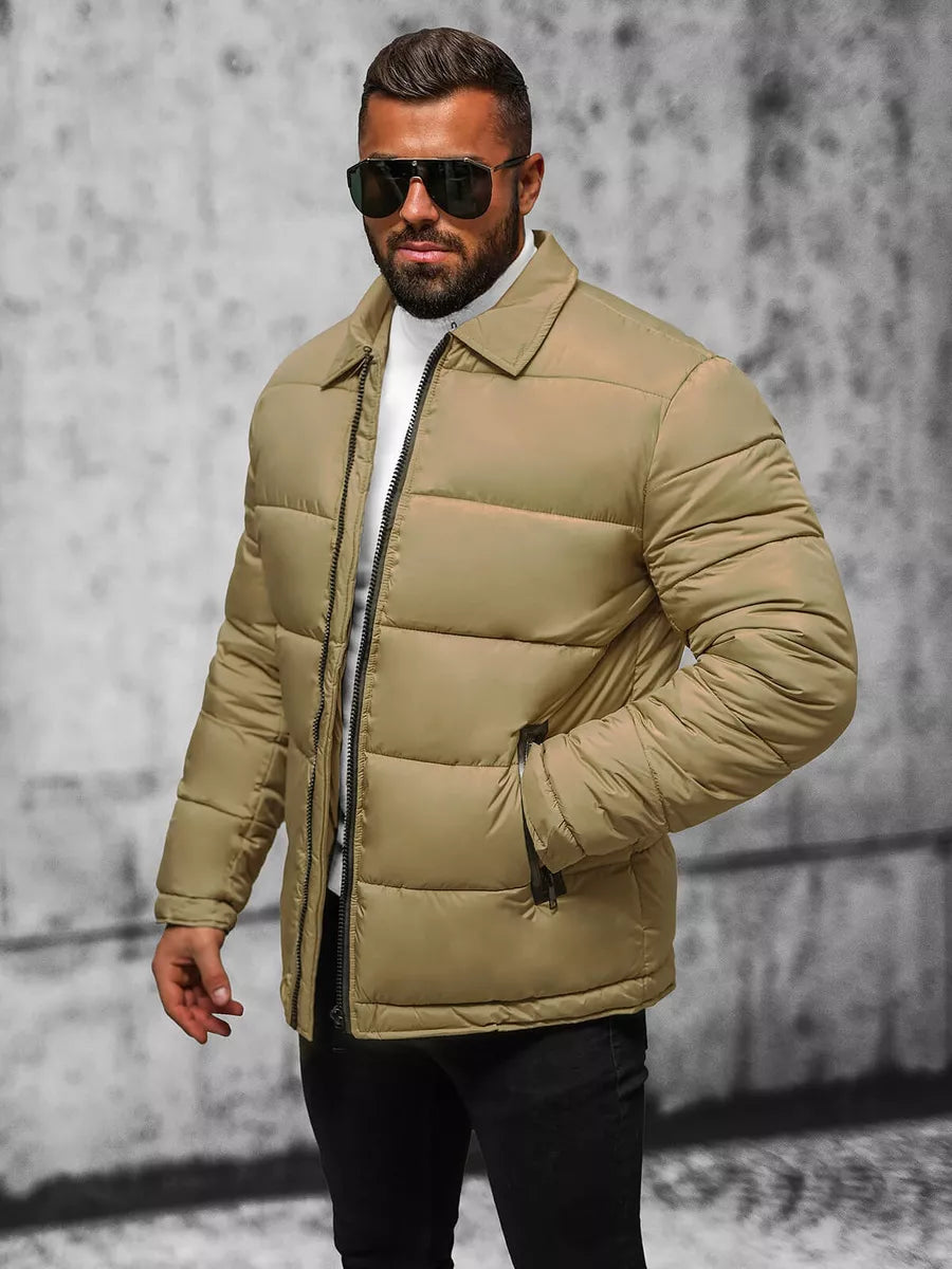 Men's brown quilted jacket Andre