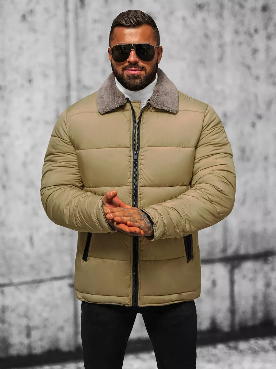 Men's brown quilted jacket Andre