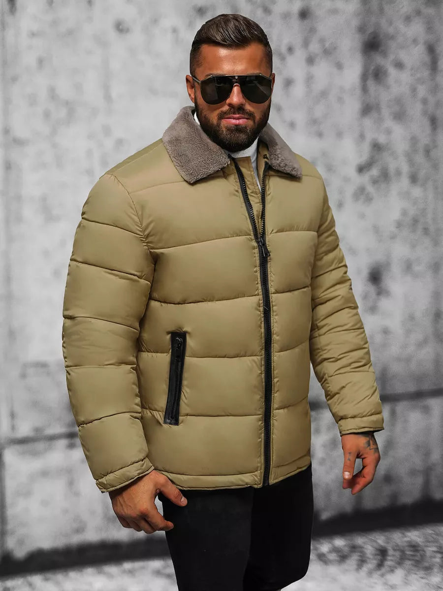 Men's brown quilted jacket Andre