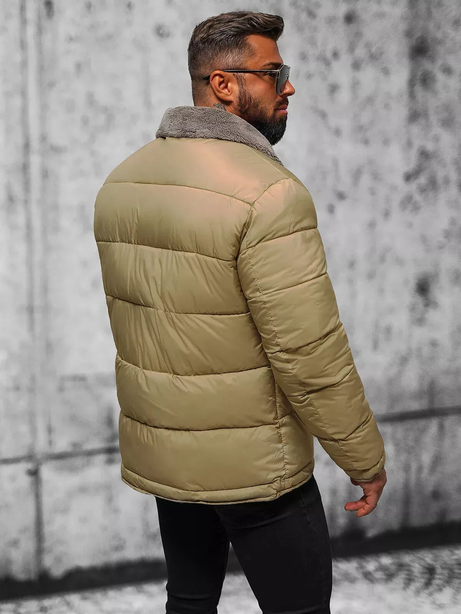 Men's brown quilted jacket Andre