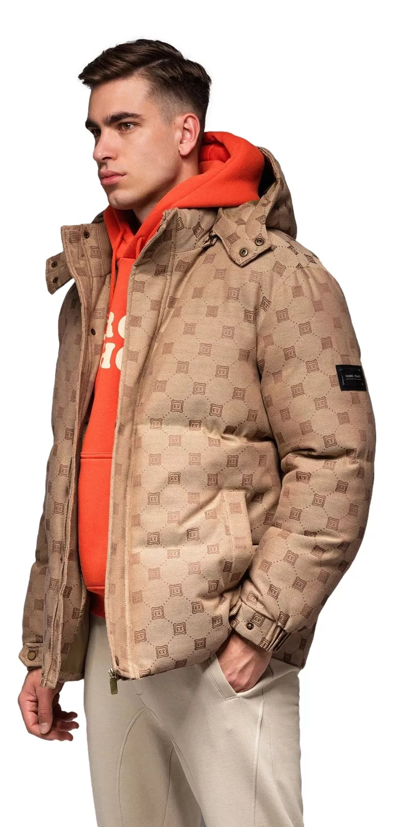 Men's brown winter jacket Emio