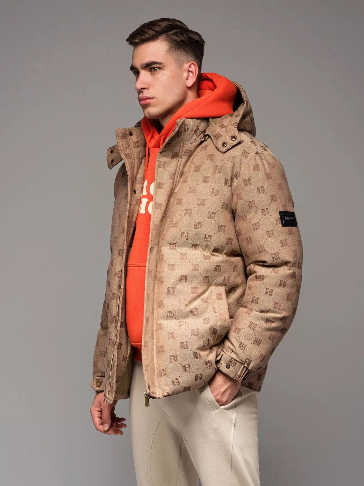 Men's brown winter jacket Emio