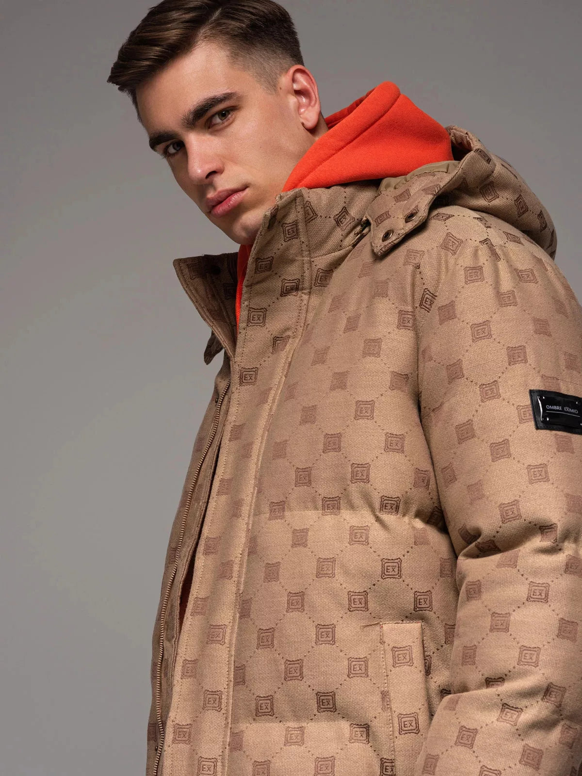 Men's brown winter jacket Emio