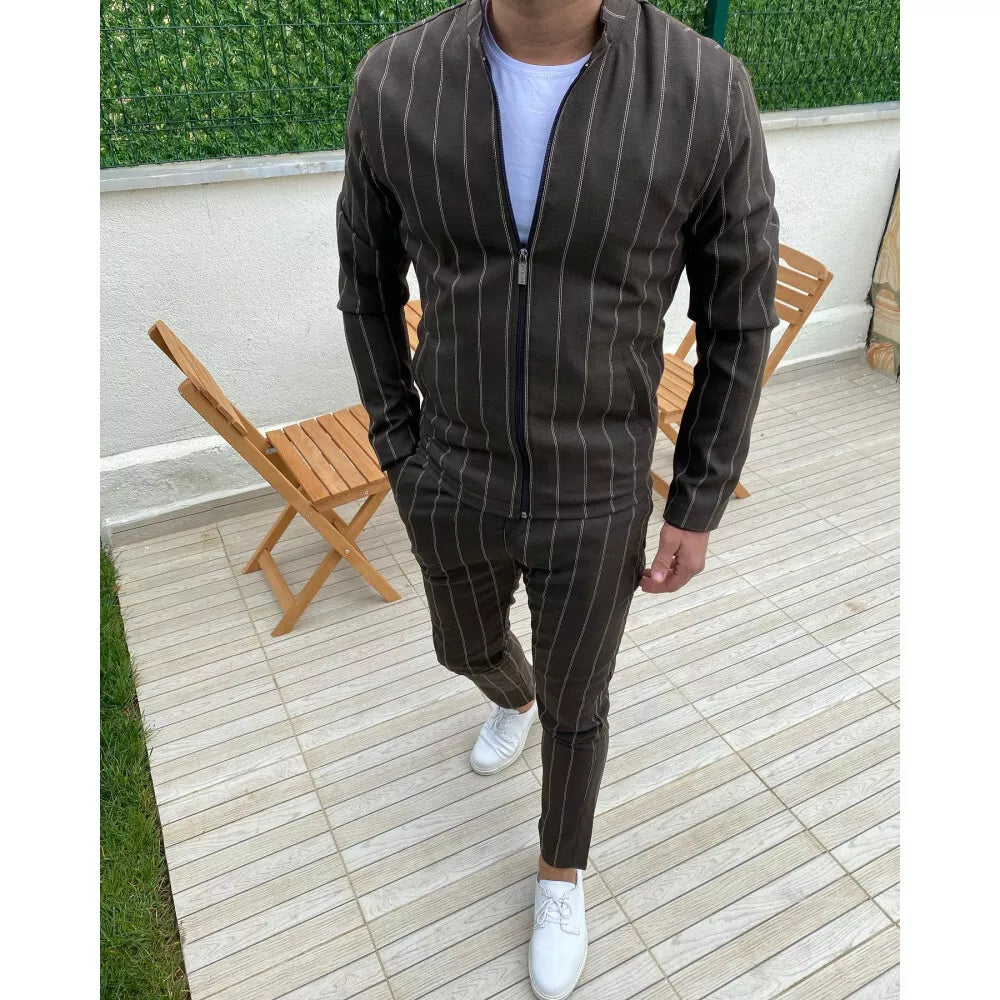 Men's brown casual suit Basor