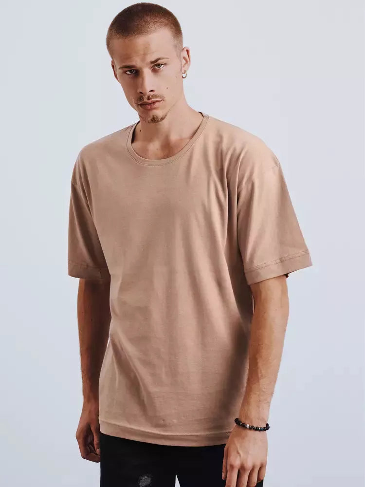 Men's brown T-shirt Simple