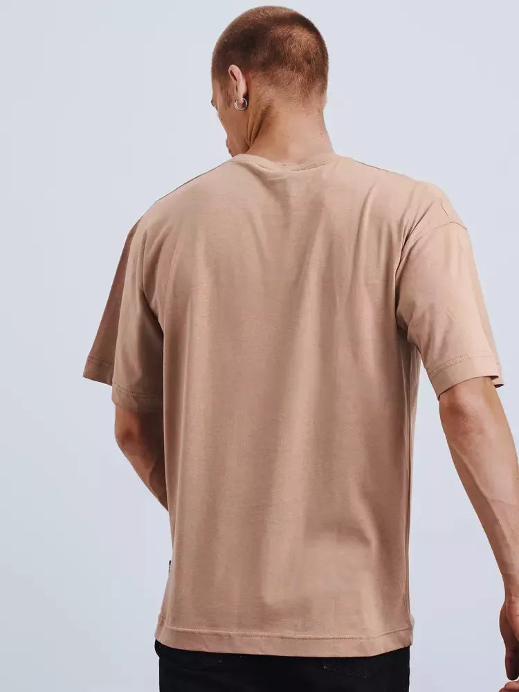 Men's brown T-shirt Simple