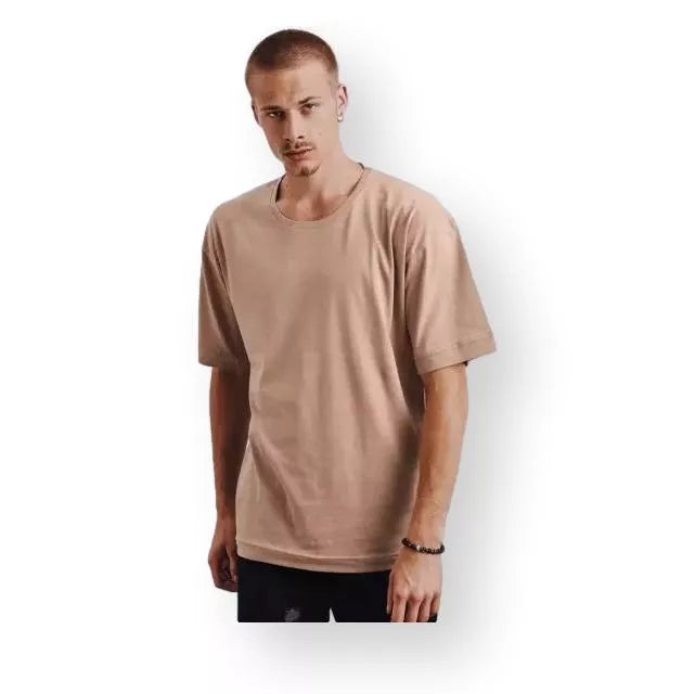 Men's brown T-shirt Simple