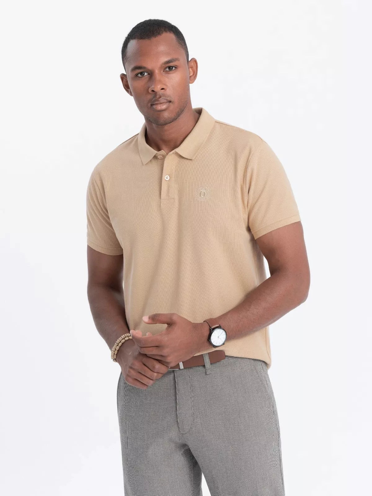 Men's brown polo shirt Cristan 