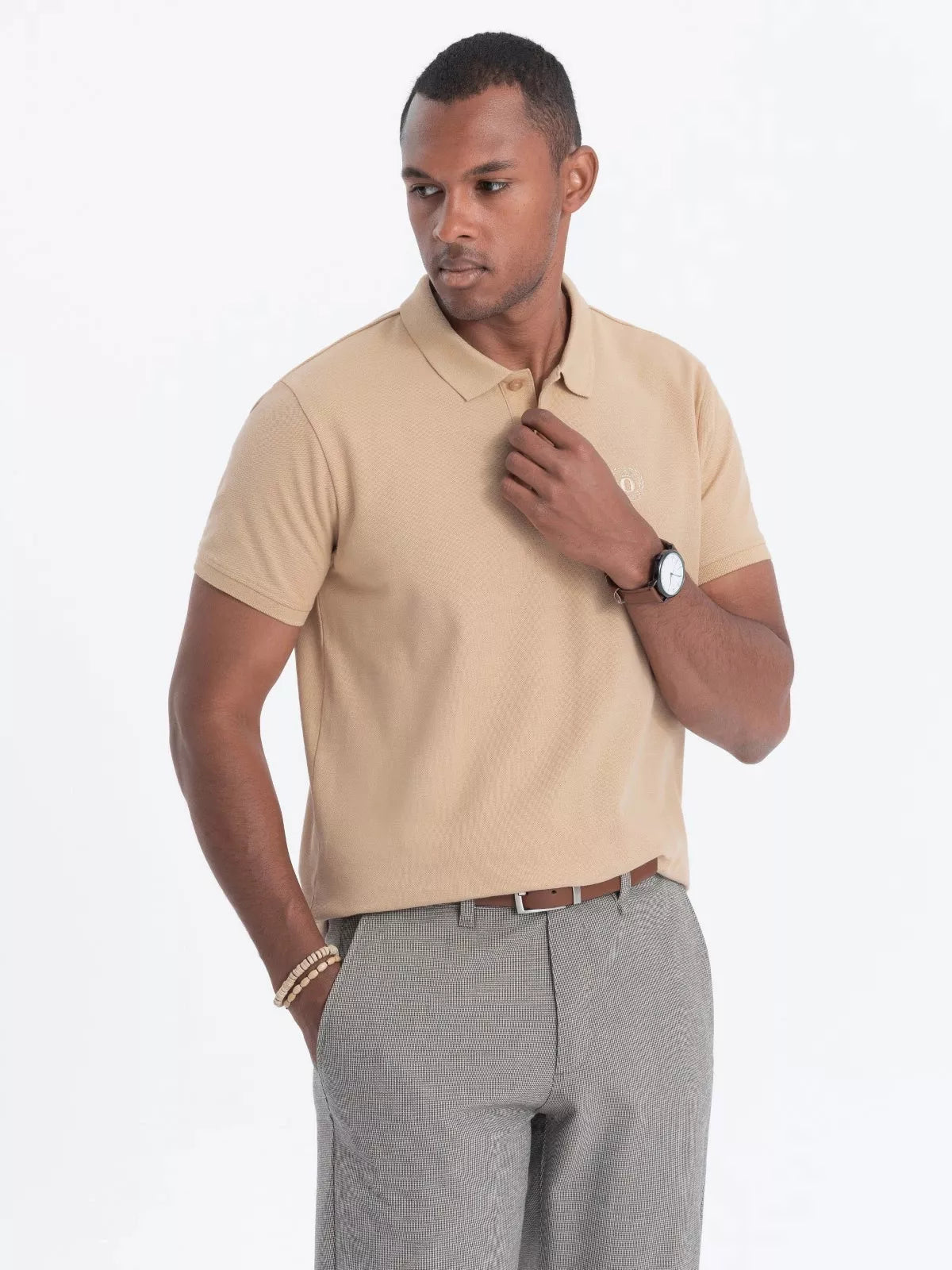 Men's brown polo shirt Cristan 