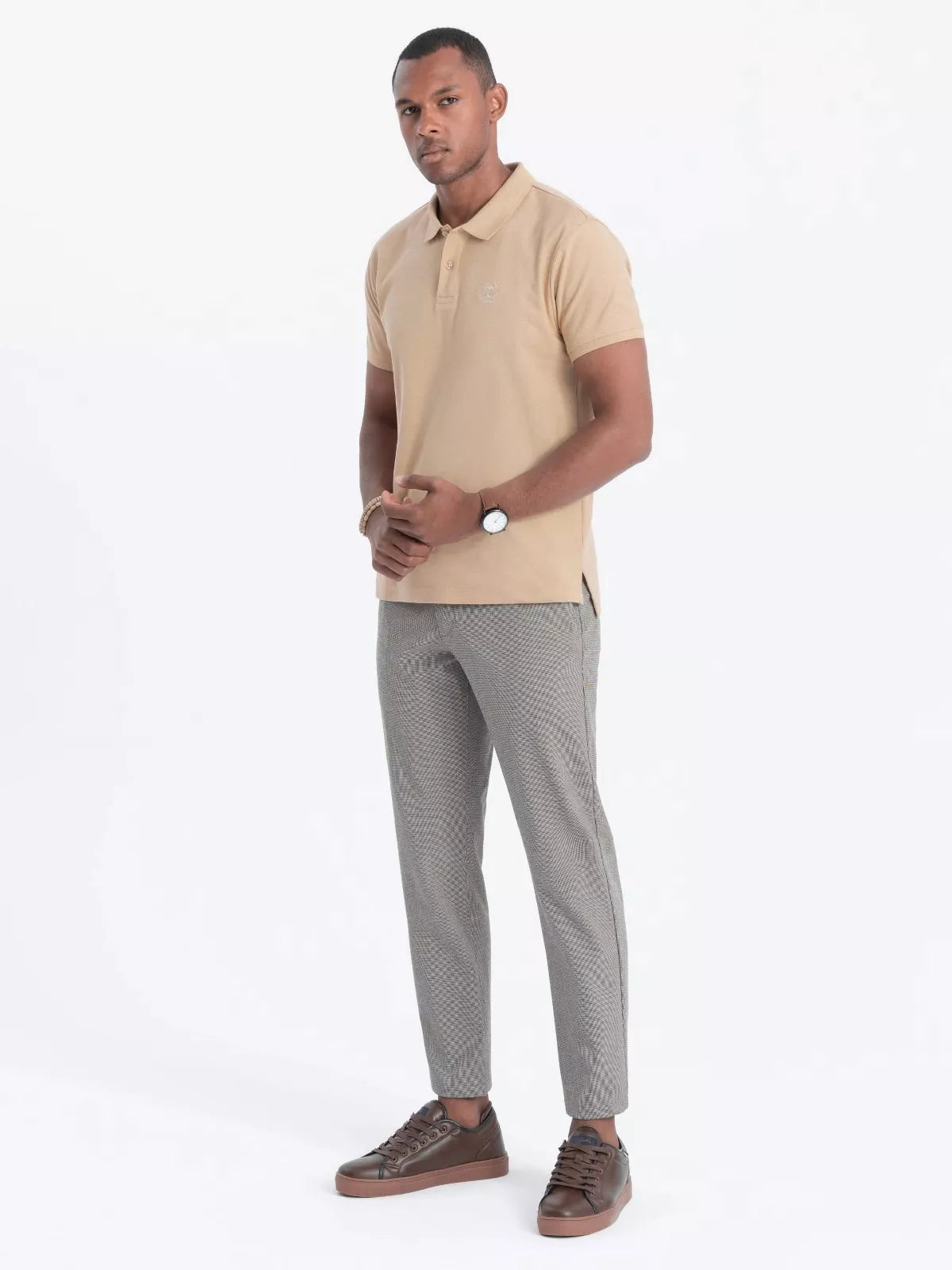 Men's brown polo shirt Cristan 