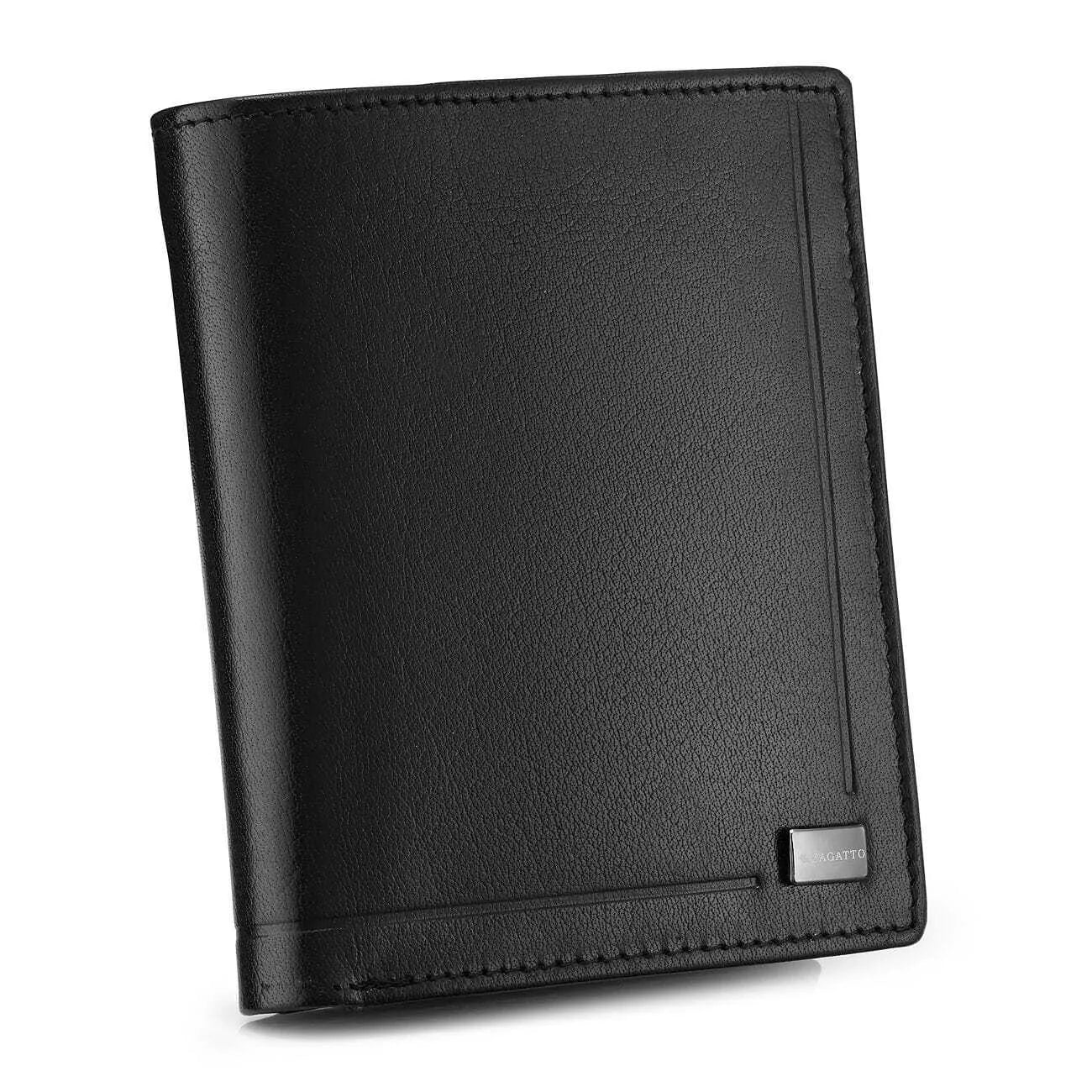 Men's wallet made of genuine leather Baret (black) 