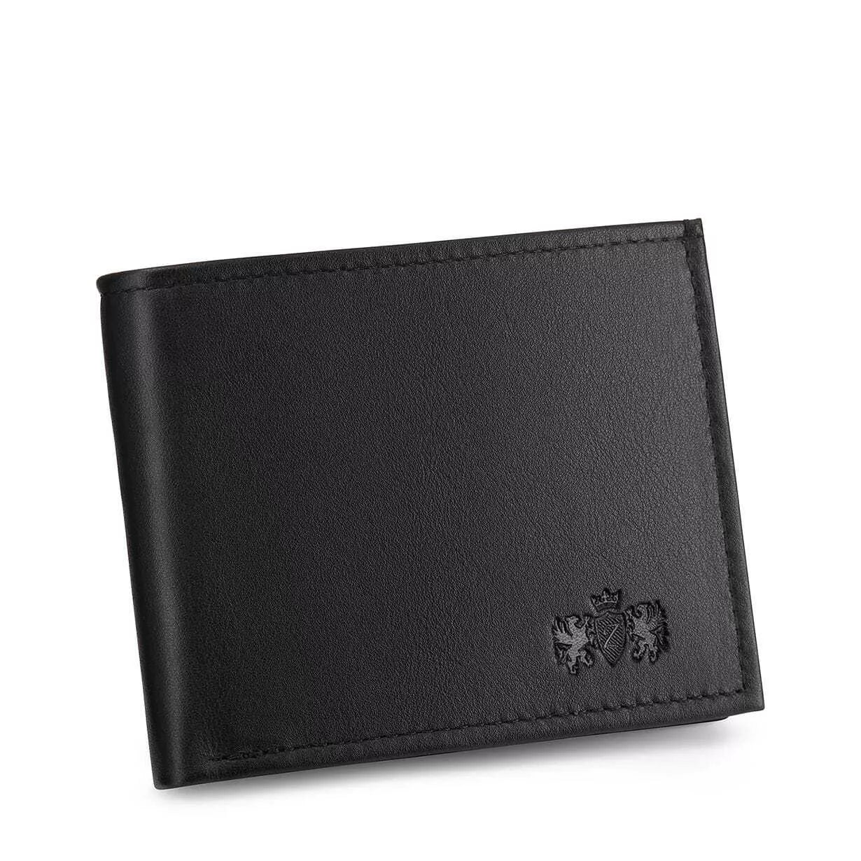 Men's wallet made of genuine leather Damian (black) 