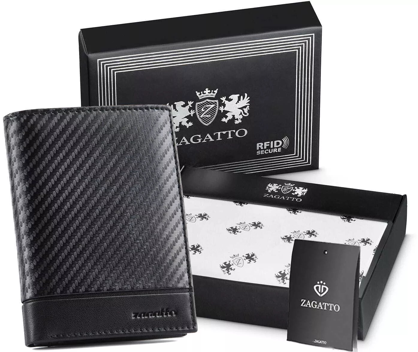 Men's wallet made of genuine leather Noah (black)