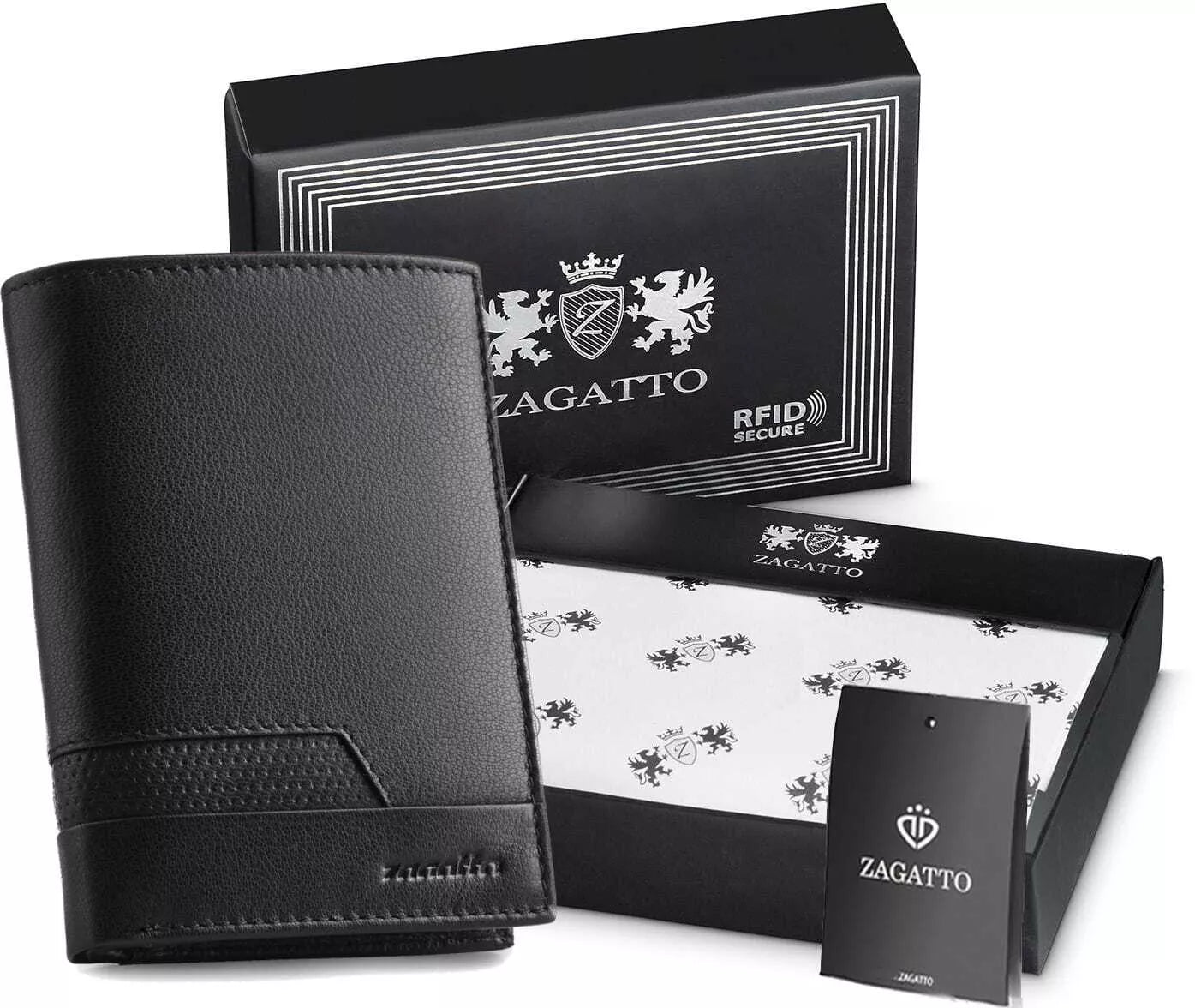 Men's wallet made of genuine leather Rodney (black)