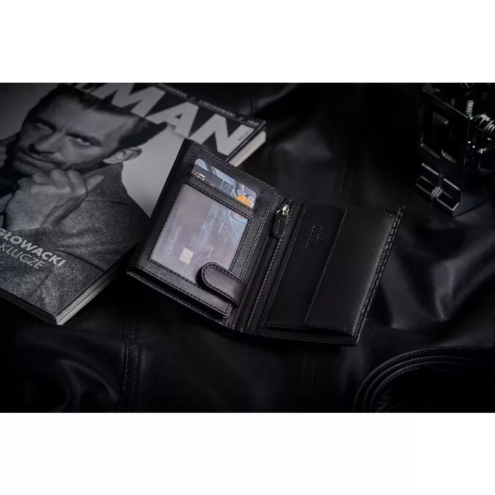 Men's wallet made of genuine leather Rodney (black)