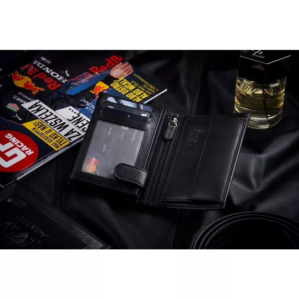 Men's wallet made of genuine leather Rodney (black)