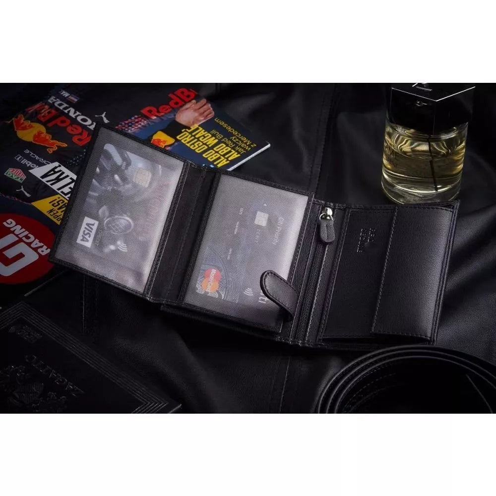 Men's wallet made of genuine leather Rodney (black)