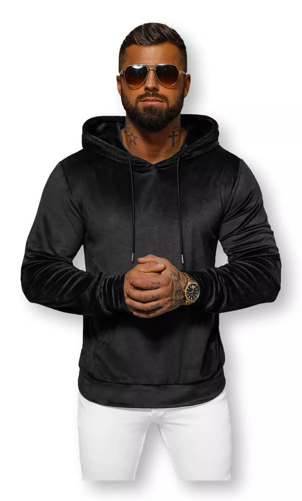 Men's velour hoodie