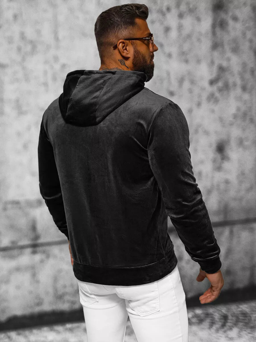 Men's velour hoodie