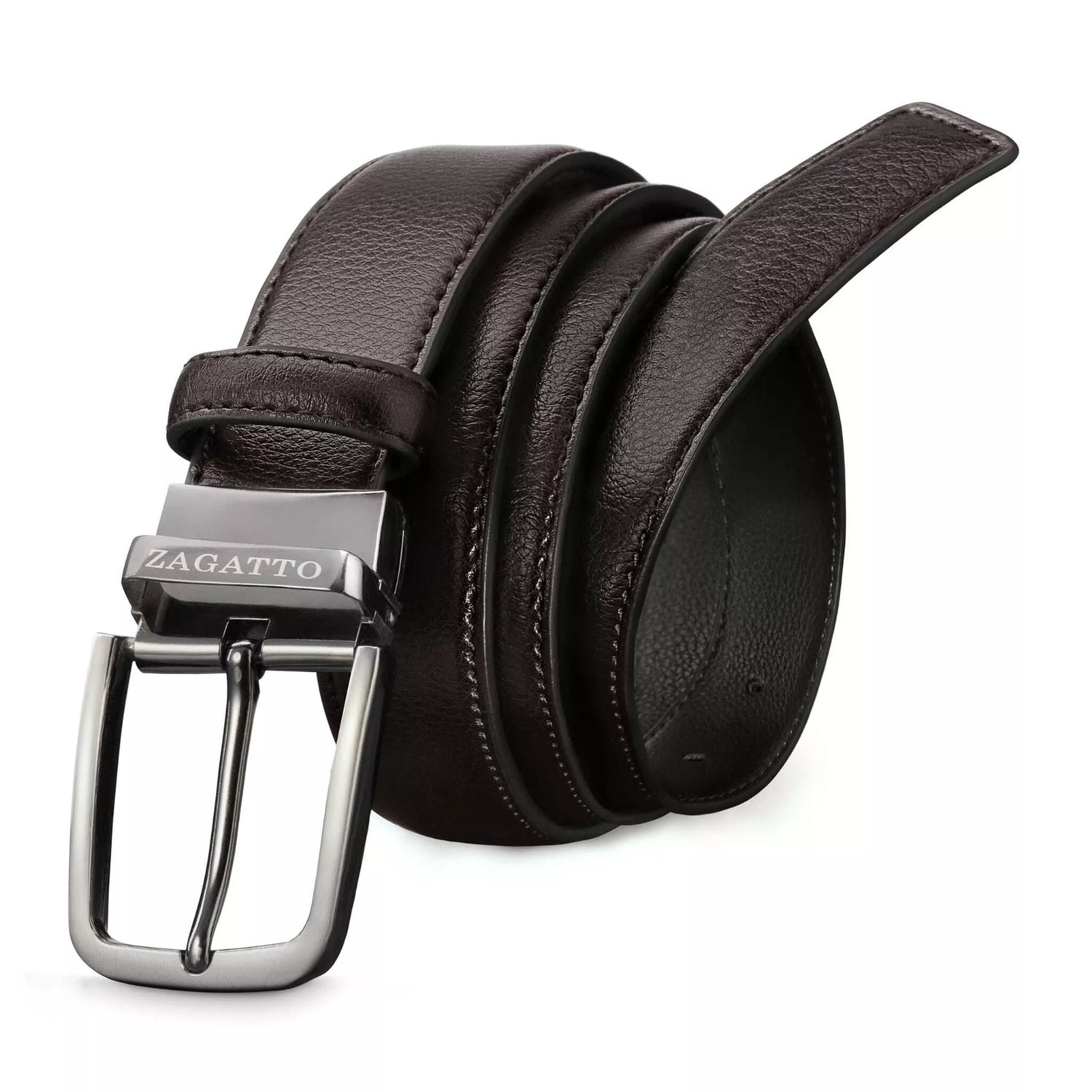Men's reversible leather belt Brandy (black/brown) 