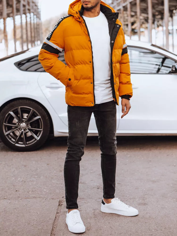 Men's yellow winter jacket Race