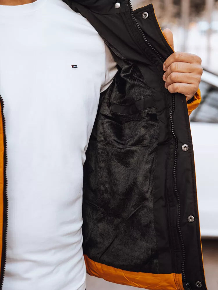 Men's yellow winter jacket Race