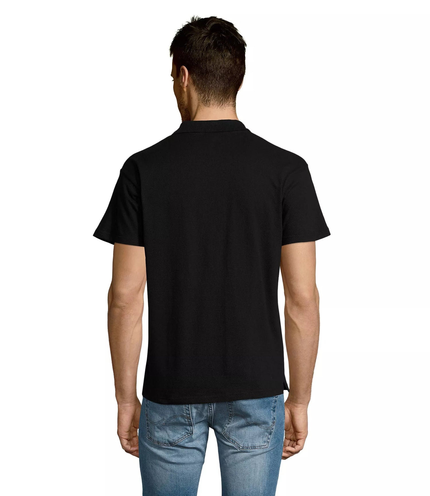 Men's black polo shirt Summer
