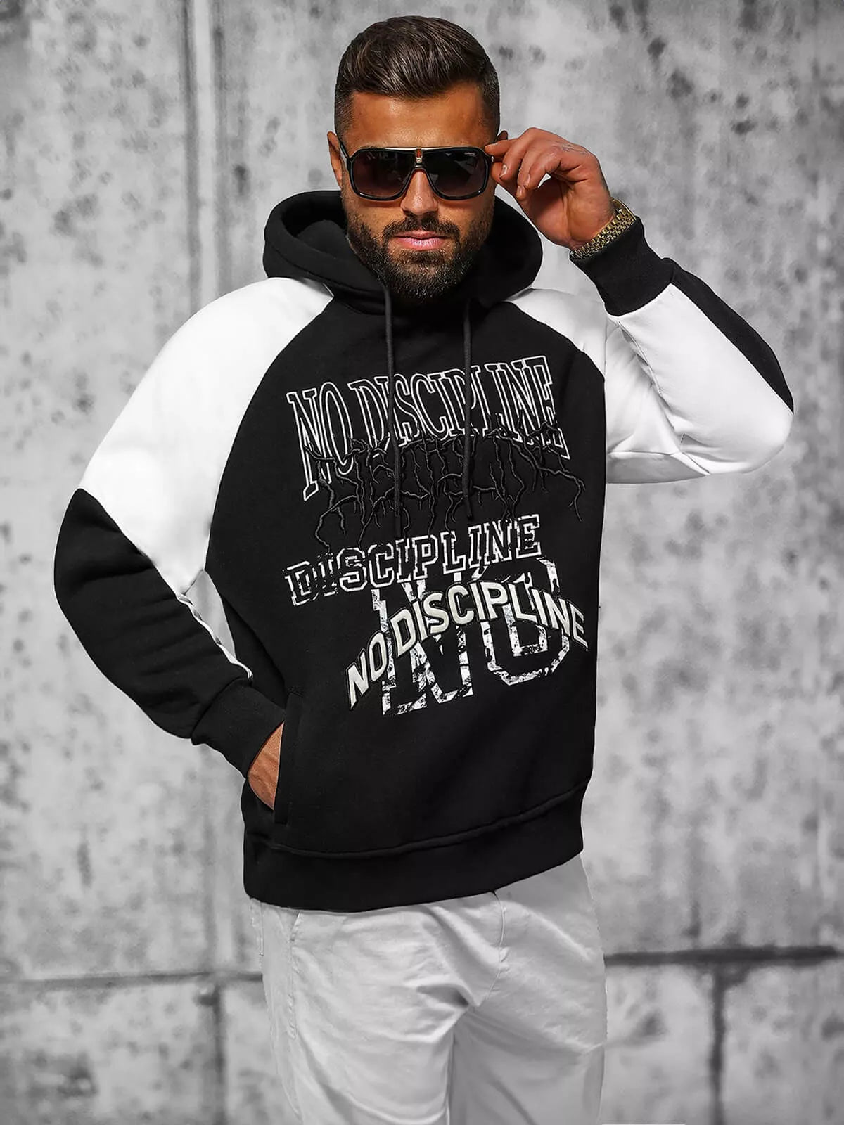 Men's black sweater No Discipline