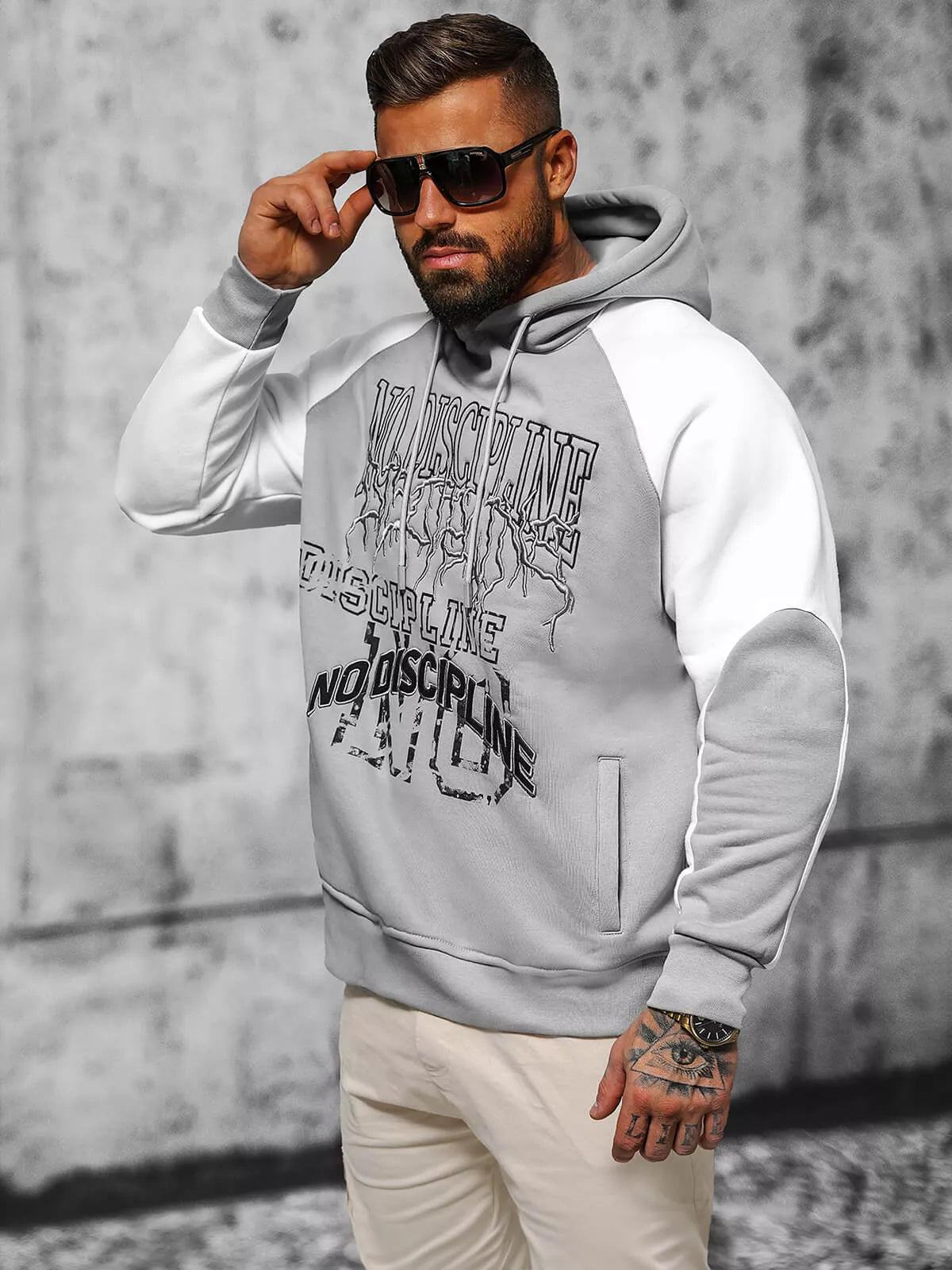 Men's gray sweater No Discipline