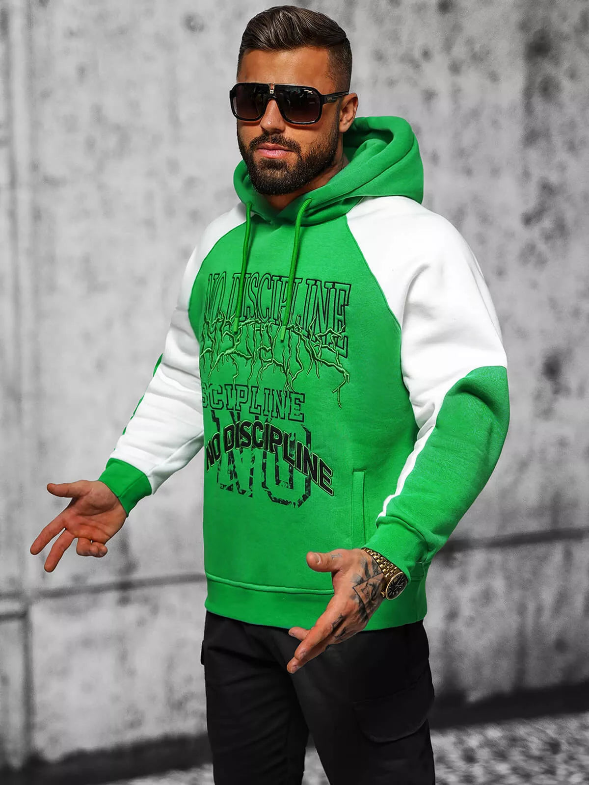 Men's green sweater No Discipline