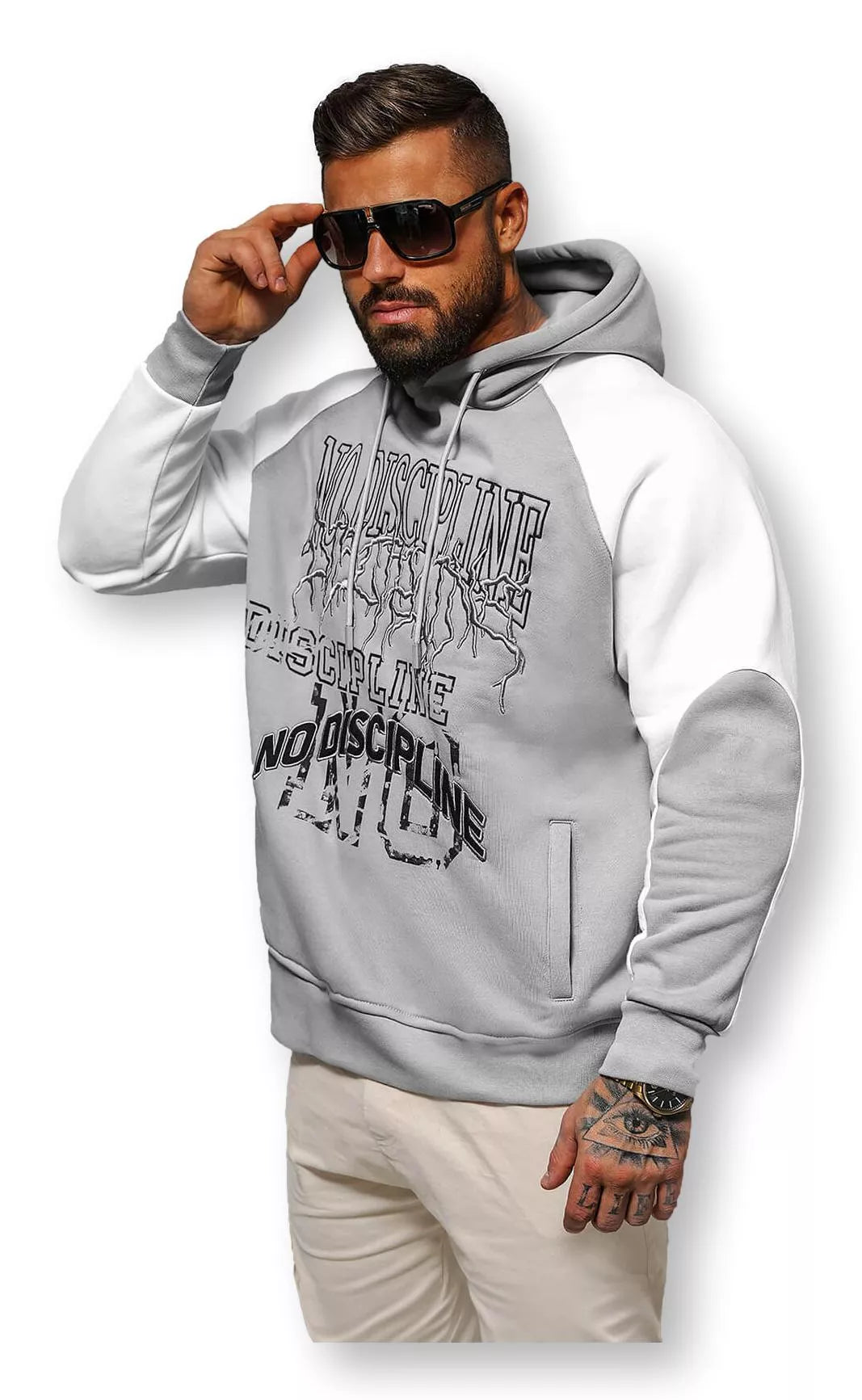 Men's gray sweater No Discipline