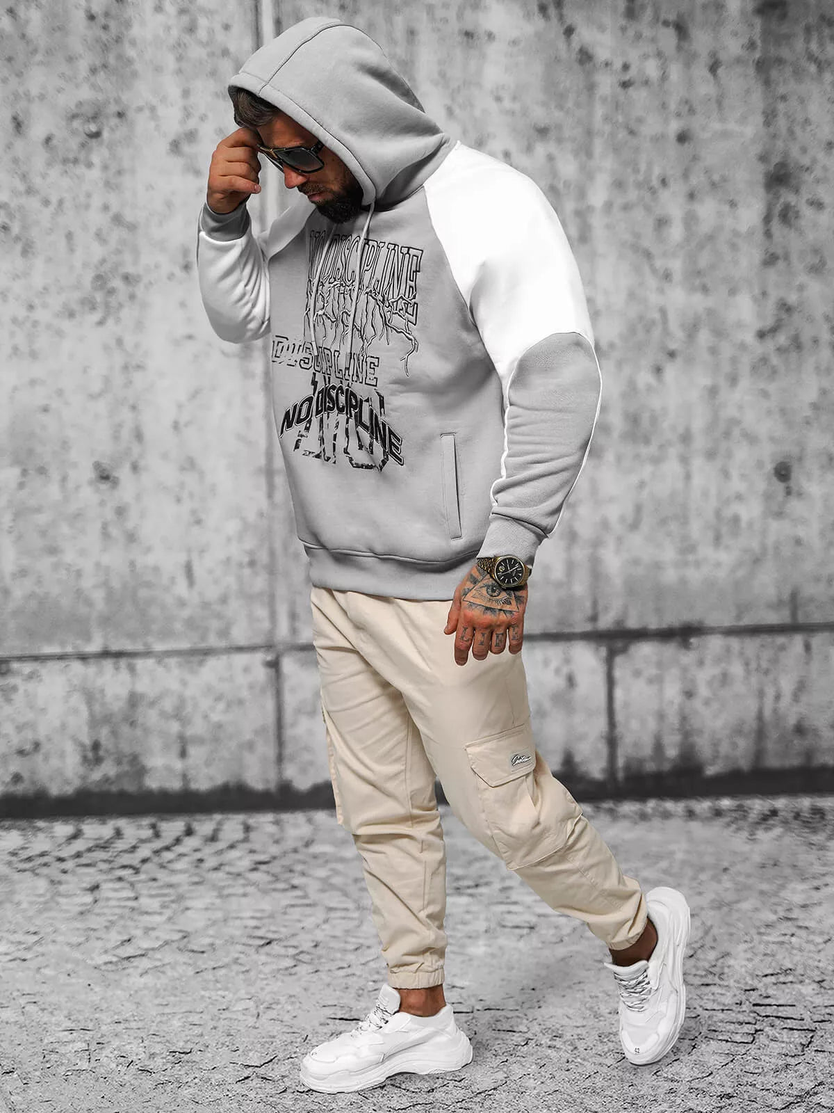 Men's gray sweater No Discipline