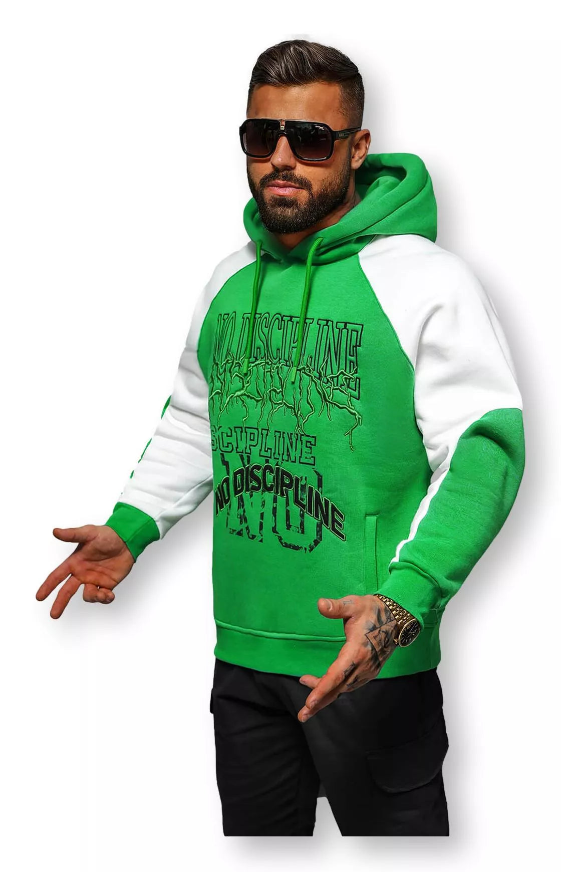 Men's green sweater No Discipline