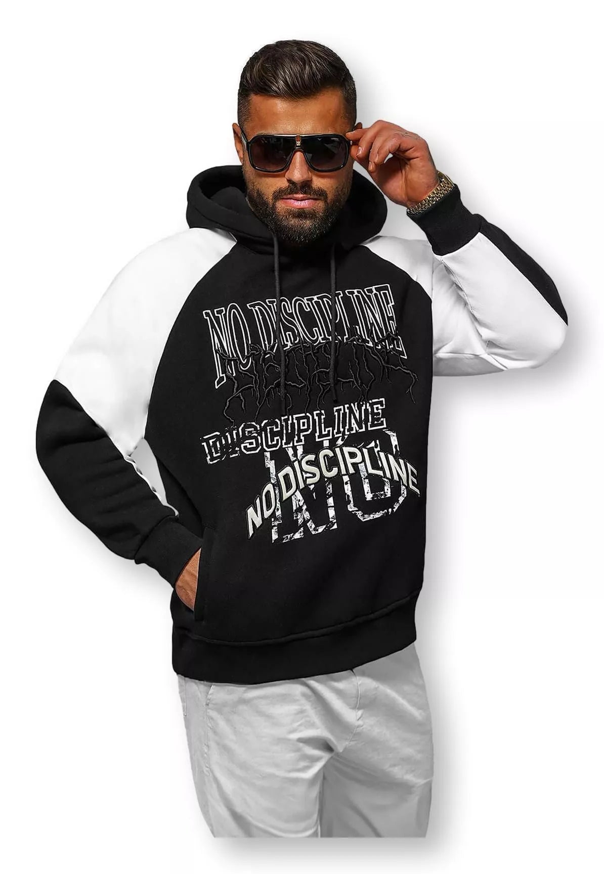 Men's black sweater No Discipline