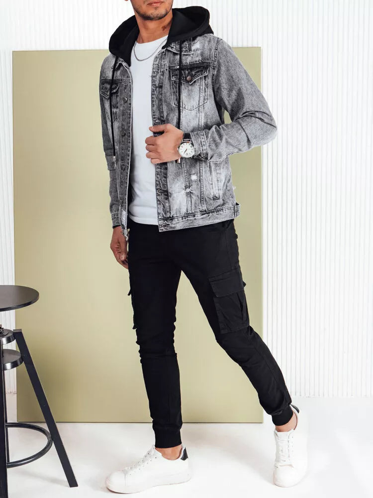 Men's denim gray jacket Street